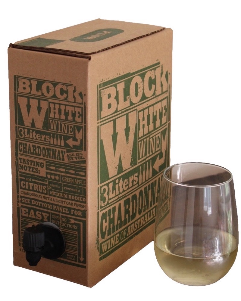 Block Chardonnay 3 Bag-in-Box L and Bottles - Cases