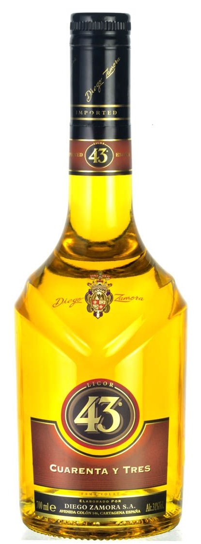 - Diego 43 Cases Licor y Zamora and Lit Cuarenta Tres Bottles