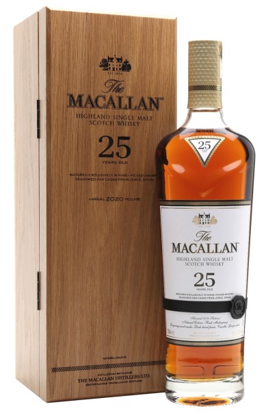 Macallan 25 Year Sherry Cask Highland Single Malt Scotch Bottles And Cases