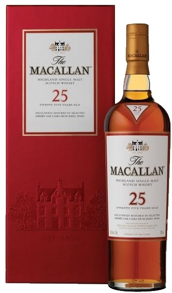 Macallan 25 Year Single Malt Scotch Bottles And Cases