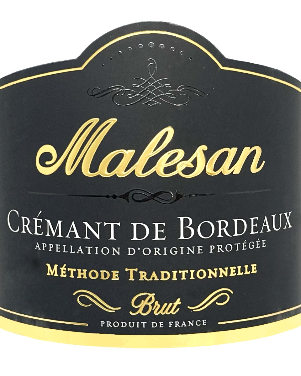 Bordeaux Traditionnelle Cases de Brut and - Malesan Cremant Methode Bottles